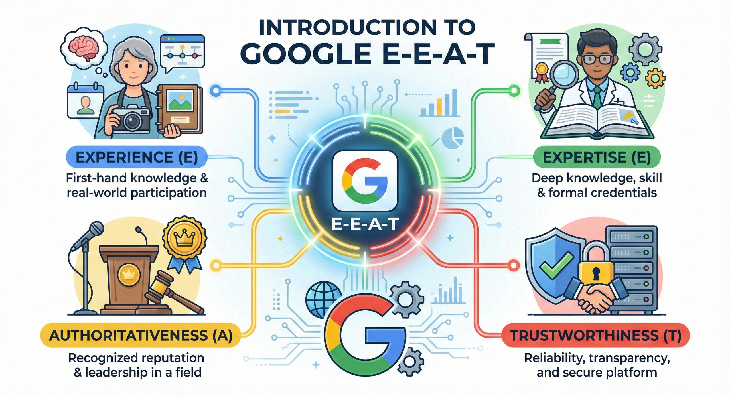 Benefits of Google E-E-A-T, Google E-E-A-T benefits, E-E-A-T for SEO growth, Google E-E-A-T SEO, SEO strategy, SEO for beginners, website credibility, trust signals SEO, YMYL SEO, helpful content update, digital marketing education, authority building, backlink strategy, content quality, AI and SEO, Talha Marketing