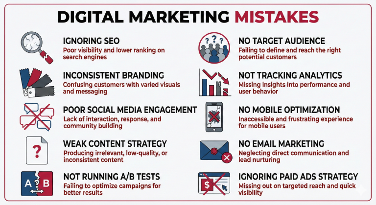 Dangerous Digital Marketing Mistakes to Avoid 2026, digital marketing mistakes 2026, Google E-E-A-T digital marketing, SEO mistakes 2026, E-E-A-T policies, SEO strategy 2026, content marketing errors, AI content risks, YMYL SEO, trust signals SEO, website credibility, helpful content update, digital marketing education, online business growth, Talha Marketing